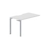 Ray RYPV127 BLTI (Белый/Титан) Стол приставной, эргономичный вырез