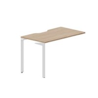 Ray RYPV127 OWBL (Светлый дуб/Белый) Стол приставной, эргономичный вырез