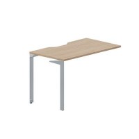 Ray RYPV127 OWTI (Светлый дуб/Титан) Стол приставной, эргономичный вырез