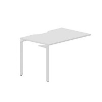 Ray RYPV128 BLBL (Белый/Белый) Стол приставной, эргономичный вырез