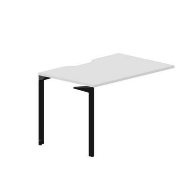 Ray RYPV128 BLNR (Белый/Черный) Стол приставной, эргономичный вырез