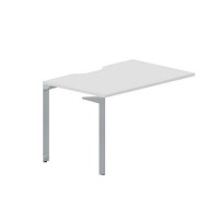 Ray RYPV128 BLTI (Белый/Титан) Стол приставной, эргономичный вырез
