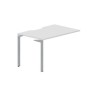 Ray RYPV128 BLTI (Белый/Титан) Стол приставной, эргономичный вырез