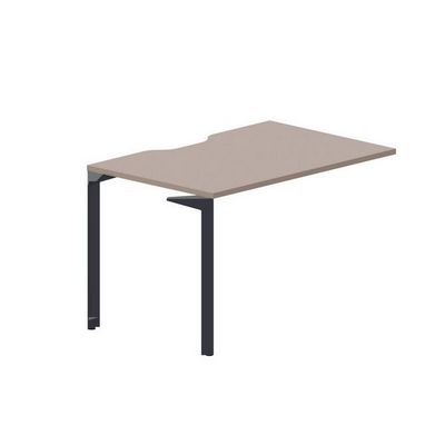 Ray RYPV128 TRAN (Тортора/Антрацит) Стол приставной, эргономичный вырез