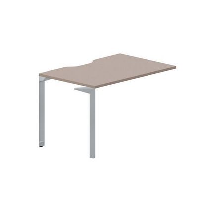 Ray RYPV128 TRTI (Тортора/Титан) Стол приставной, эргономичный вырез