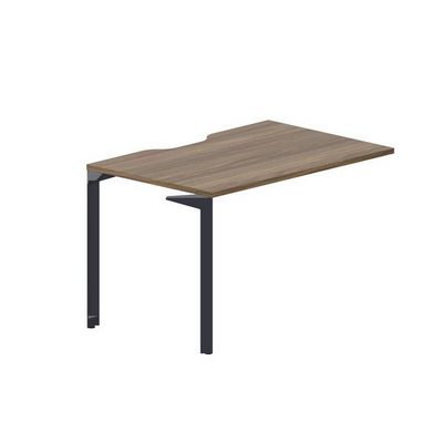 Ray RYPV128 WNAN (Орех/Антрацит) Стол приставной, эргономичный вырез