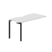 Ray RYPV147 BLAN (Белый/Антрацит) Стол приставной, эргономичный вырез