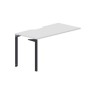 Ray RYPV147 BLAN (Белый/Антрацит) Стол приставной, эргономичный вырез