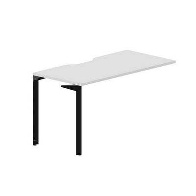 Ray RYPV147 BLNR (Белый/Черный) Стол приставной, эргономичный вырез