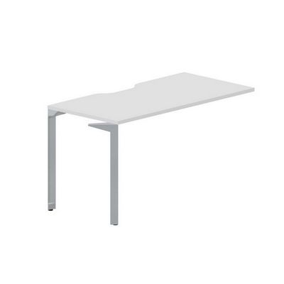 Ray RYPV147 BLTI (Белый/Титан) Стол приставной, эргономичный вырез