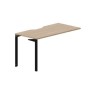 Ray RYPV147 OWNR (Светлый дуб/Черный) Стол приставной, эргономичный вырез
