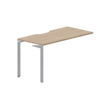 Ray RYPV147 OWTI (Светлый дуб/Титан) Стол приставной, эргономичный вырез