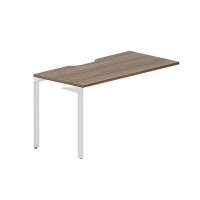 Ray RYPV147 WNBL (Орех/Белый) Стол приставной, эргономичный вырез