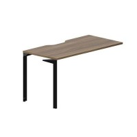 Ray RYPV147 WNNR (Орех/Черный) Стол приставной, эргономичный вырез