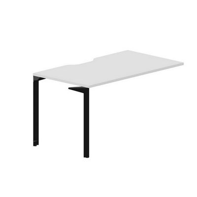 Ray RYPV148 BLNR (Белый/Черный) Стол приставной, эргономичный вырез