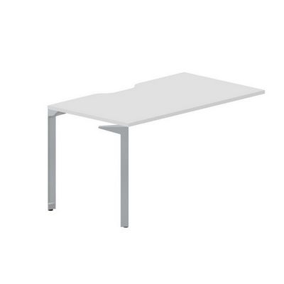 Ray RYPV148 BLTI (Белый/Титан) Стол приставной, эргономичный вырез