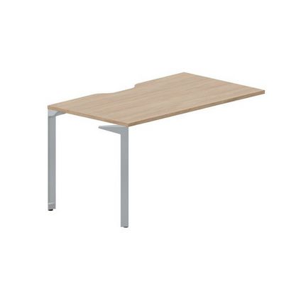 Ray RYPV148 OWTI (Светлый дуб/Титан) Стол приставной, эргономичный вырез