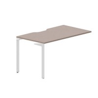 Ray RYPV148 TRBL (Тортора/Белый) Стол приставной, эргономичный вырез