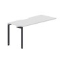 Ray RYPV167 BLAN (Белый/Антрацит) Стол приставной, эргономичный вырез