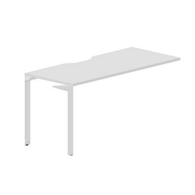 Ray RYPV167 BLBL (Белый/Белый) Стол приставной, эргономичный вырез