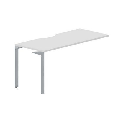 Ray RYPV167 BLTI (Белый/Титан) Стол приставной, эргономичный вырез