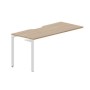Ray RYPV167 OWBL (Светлый дуб/Белый) Стол приставной, эргономичный вырез