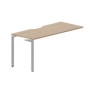 Ray RYPV167 OWTI (Светлый дуб/Титан) Стол приставной, эргономичный вырез