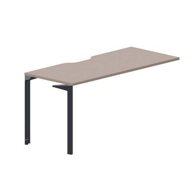 Ray RYPV167 TRAN (Тортора/Антрацит) Стол приставной, эргономичный вырез