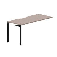 Ray RYPV167 TRNR (Тортора/Черный) Стол приставной, эргономичный вырез