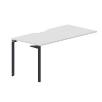Ray RYPV168 BLAN (Белый/Антрацит) Стол приставной, эргономичный вырез