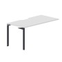 Ray RYPV168 BLAN (Белый/Антрацит) Стол приставной, эргономичный вырез