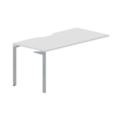 Ray RYPV168 BLTI (Белый/Титан) Стол приставной, эргономичный вырез