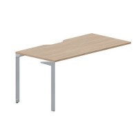 Ray RYPV168 OWTI (Светлый дуб/Титан) Стол приставной, эргономичный вырез