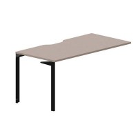 Ray RYPV168 TRNR (Тортора/Черный) Стол приставной, эргономичный вырез