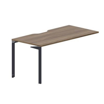 Ray RYPV168 WNAN (Орех/Антрацит) Стол приставной, эргономичный вырез