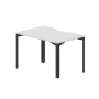 Ray RYV128 BLAN (Белый/Антрацит) Стол, эргономичный вырез