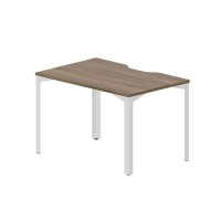 Ray RYV128 WNBL (Орех/Белый) Стол, эргономичный вырез