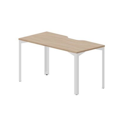 Ray RYV147 OWBL (Светлый дуб/Белый) Стол, эргономичный вырез