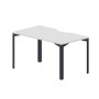 Ray RYV148 BLAN (Белый/Антрацит) Стол, эргономичный вырез
