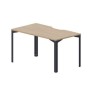 Ray RYV148 OWAN (Светлый дуб/Антрацит) Стол, эргономичный вырез