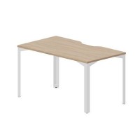 Ray RYV148 OWBL (Светлый дуб/Белый) Стол, эргономичный вырез