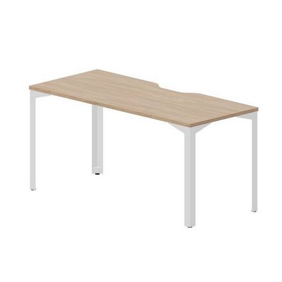 Ray RYV167 OWBL (Светлый дуб/Белый) Стол, эргономичный вырез