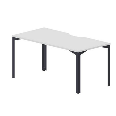 Ray RYV168 BLAN (Белый/Антрацит) Стол, эргономичный вырез
