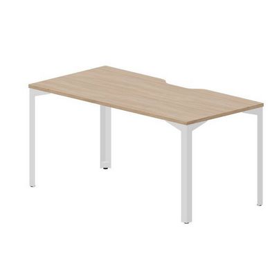 Ray RYV168 OWBL (Светлый дуб/Белый) Стол, эргономичный вырез