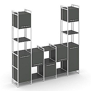 Рифт RF.NS-001 (Антрацит/Белый) Шкаф комбинированый
