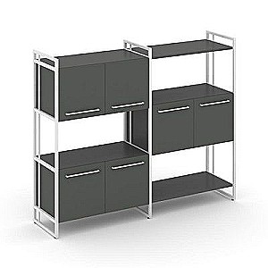 Рифт RF.NS-004 (Антрацит/Белый) Шкаф комбинированый