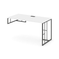 Rift RF.SPOT-003 (L) (Белый брилиант/Антрацит) Стол письменный для опорной тумбы левый