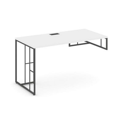 Rift RF.SPOT-015 (R) (Белый брилиант/Антрацит) Стол письменный для опорной тумбы правый