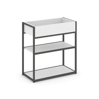 Rift RF.STM-011 (Белый брилиант/Антрацит) Стеллаж металлический низкий приставной