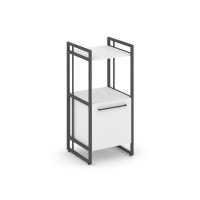 Rift RF.SU-22 (L) (Белый брилиант/Антрацит) Шкаф 2 ниши узкий